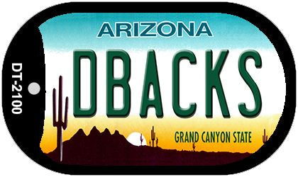 Dbacks Arizona Novelty Metal Dog Tag Necklace DT-2100