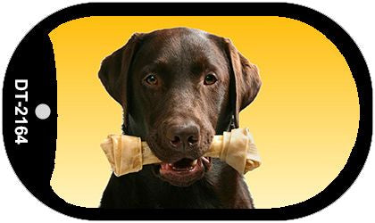 Chocolate Lab Novelty Metal Dog Tag Necklace DT-2164