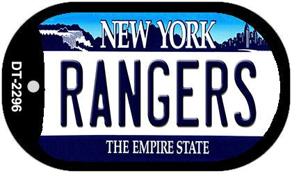 Rangers New York Novelty Metal Dog Tag Necklace DT-2296