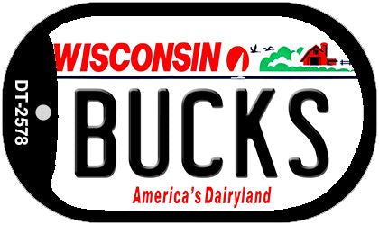 Bucks Wisconsin Novelty Metal Dog Tag Necklace DT-2578