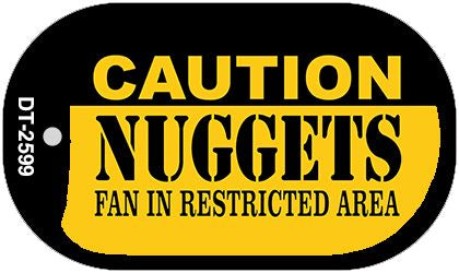 Caution Nuggets Fan Area Novelty Metal Dog Tag Necklace DT-2599
