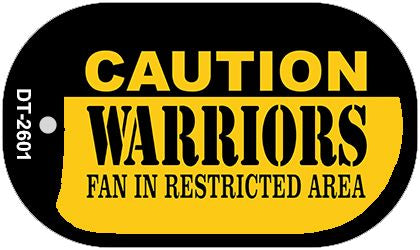 Caution Warriors Fan Area Novelty Metal Dog Tag Necklace DT-2601