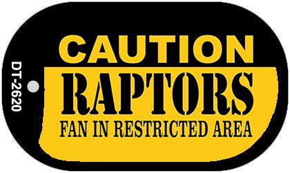 Caution Raptors Fan Area Novelty Metal Dog Tag Necklace DT-2620