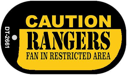 Caution Rangers Fan Area Novelty Metal Dog Tag Necklace DT-2661
