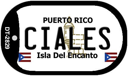 Ciales Puerto Rico Metal Novelty Dog Tag Necklace DT-2829