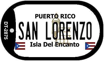 San Lorenzo Puerto Rico Metal Novelty Dog Tag Necklace DT-2875