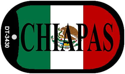Chiapas Mexico Flag Metal Novelty Dog Tag Necklace DT-3430