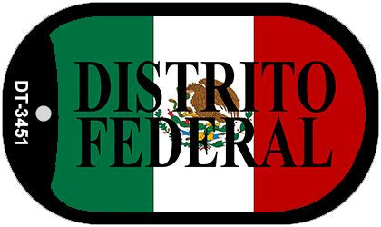 Distrito Federal Mexico Flag Metal Novelty Dog Tag Necklace DT-3451