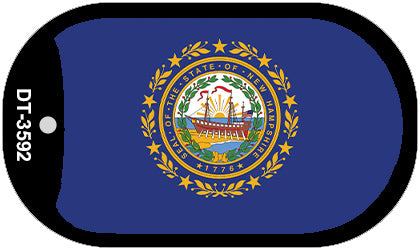 New Hampshire State Flag Metal Novelty Dog Tag Necklace DT-3592