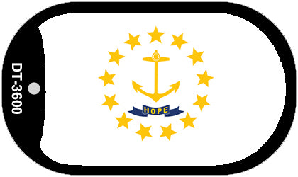 Rhode Island State Flag Metal Novelty Dog Tag Necklace DT-3600