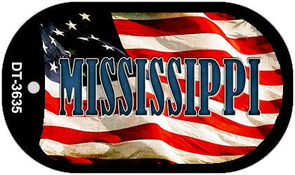 Mississippi Metal Novelty Dog Tag Necklace DT-3635
