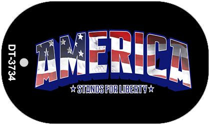 America Metal Novelty Dog Tag Necklace DT-3734