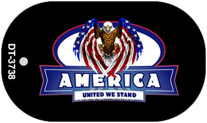 America United Metal Novelty Dog Tag Necklace DT-3738