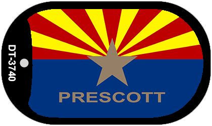 Prescott Arizona State Flag Metal Novelty Dog Tag Necklace DT-3740