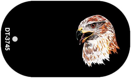 Falcon Offset Novelty Metal Dog Tag Necklace DT-3745