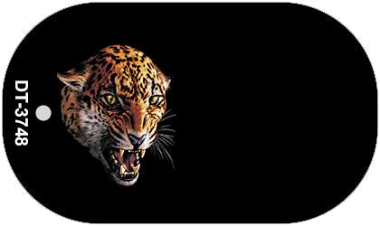 Jaguar Offset Novelty Metal Dog Tag Necklace DT-3748