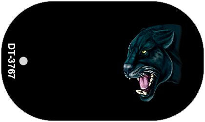 Panther Offset Novelty Metal Dog Tag Necklace DT-3767