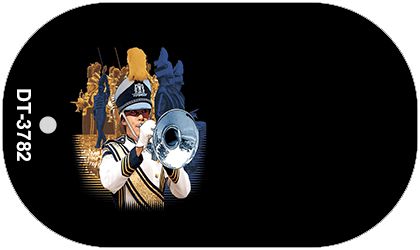 Marching Band Offset Novelty Metal Dog Tag Necklace DT-3782