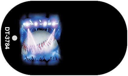 Baseball Offset Novelty Metal Dog Tag Necklace DT-3784