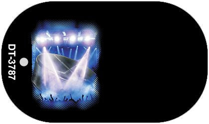 Hockey Offset Novelty Metal Dog Tag Necklace DT-3787