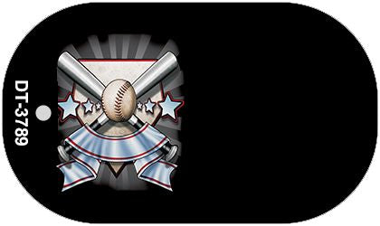 Baseball Banner Offset Novelty Metal Dog Tag Necklace DT-3789