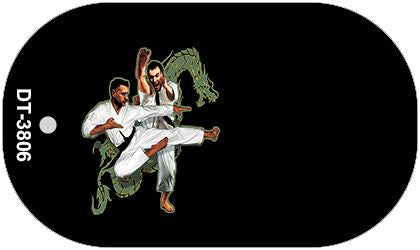 Karate Offset Novelty Metal Dog Tag Necklace DT-3806