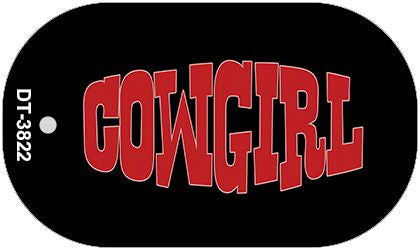 Cowgirl Novelty Metal Dog Tag Necklace DT-3822