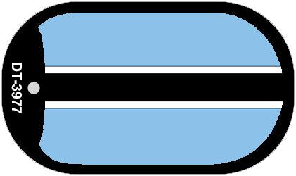 Botswana Flag Scroll Metal Novelty Dog Tag Necklace DT-3977
