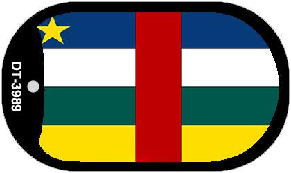 Central African Republic Flag Scroll Metal Novelty Dog Tag Necklace DT-3989