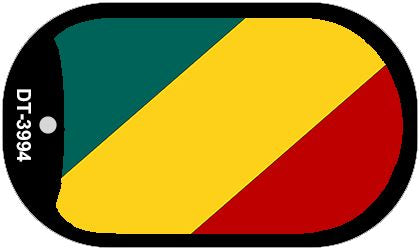 Congo Flag Scroll Metal Novelty Dog Tag Necklace DT-3994