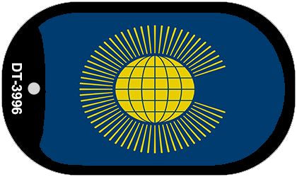 Commonwealth Flag Scroll Metal Novelty Dog Tag Necklace DT-3996