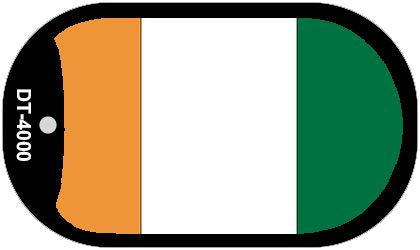 Cote D Ivoire Flag Scroll Metal Novelty Dog Tag Necklace DT-4000