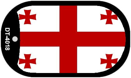 Georgia Flag Scroll Metal Novelty Dog Tag Necklace DT-4018