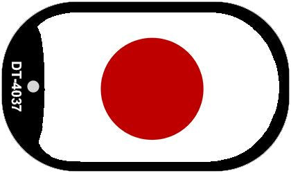 Japan Flag Scroll Metal Novelty Dog Tag Necklace DT-4037