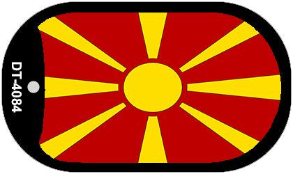 Macedonia Flag Metal Novelty Dog Tag Necklace DT-4084