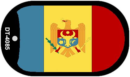 Moldova Flag Metal Novelty Dog Tag Necklace DT-4085