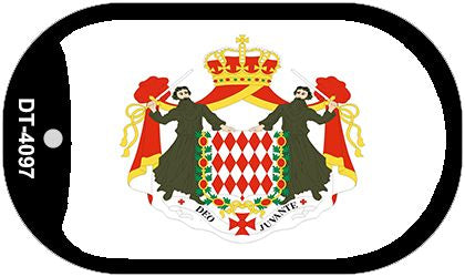 Monaco-S Flag Metal Novelty Dog Tag Necklace DT-4097