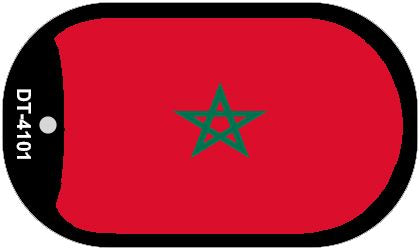 Morocco Flag Metal Novelty Dog Tag Necklace DT-4101