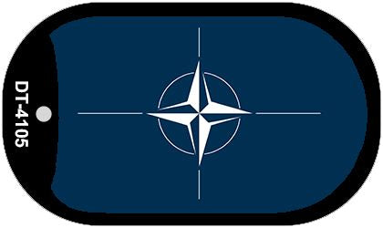 Nato Flag Metal Novelty Dog Tag Necklace DT-4105