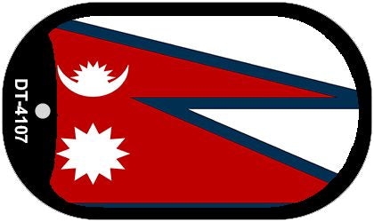 Nepal Flag Metal Novelty Dog Tag Necklace DT-4107