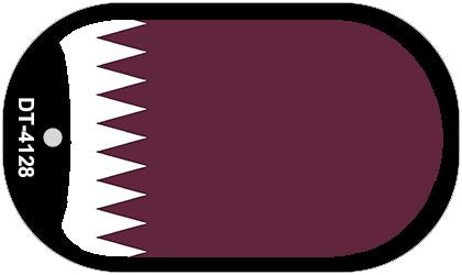 Qatar Flag Metal Novelty Dog Tag Necklace DT-4128