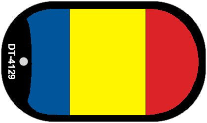 Romania Flag Metal Novelty Dog Tag Necklace DT-4129