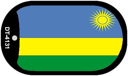 Rwanda Flag Metal Novelty Dog Tag Necklace DT-4131