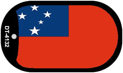 Samoa Flag Metal Novelty Dog Tag Necklace DT-4132