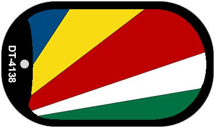 Seychelles Flag Metal Novelty Dog Tag Necklace DT-4138