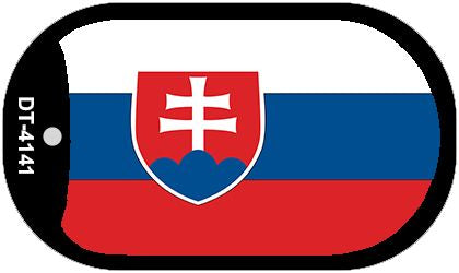 Slovakia Flag Metal Novelty Dog Tag Necklace DT-4141