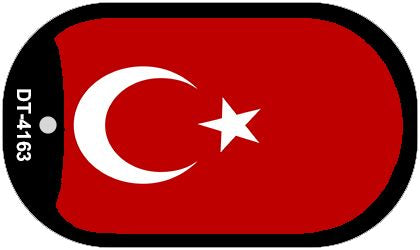 Turkey Flag Metal Novelty Dog Tag Necklace DT-4163