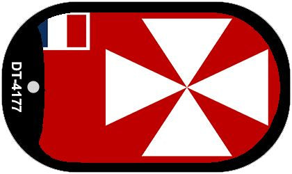 Wallis Flag Metal Novelty Dog Tag Necklace DT-4177