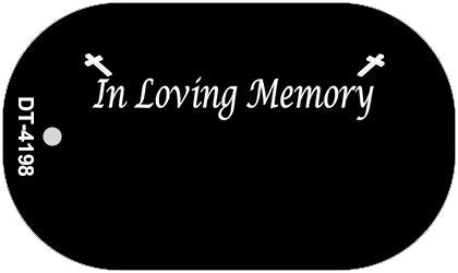 In Loving Memory Black Novelty Metal Dog Tag Necklace DT-4198