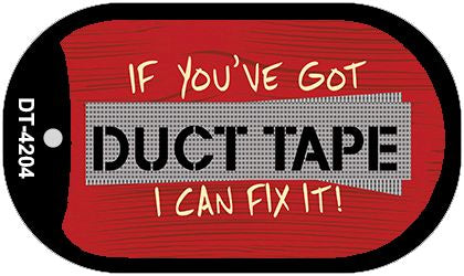 Duct Tape Novelty Metal Dog Tag Necklace DT-4204
